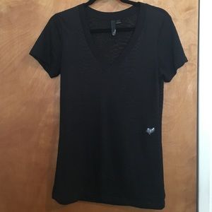 Fox v-neck sheer T-shirt